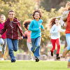 Kids are running together