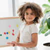Girl Standing at Board Confidently